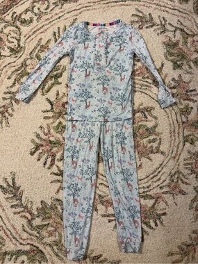 Magnetic Me Light Blue Deer Print Pajama Set 3T